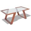 vidaXL Mesa de centro madeira ac&aacute;cia s&oacute;lida castanho 110x60x40 cm