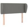 vidaXL Cabeceira de cama c/ abas tecido 93x23x78/88 cm cinzento-escuro