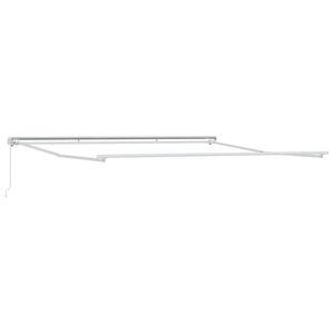 vidaXL Toldo Manual Branco 4 × 3,5 m Metal