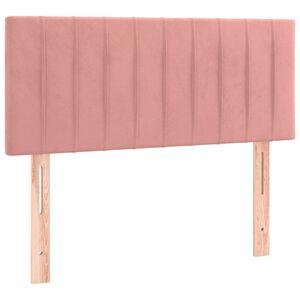 vidaXL Cabeceira de cama veludo 100x5x78/88 cm rosa