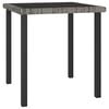 vidaXL Mesa de jantar para jardim 70x70x73 cm vime PE cinzento