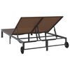 vidaXL Cama de Sol 2-pessoa Castanho 60 x 200 x 27cm vime PE