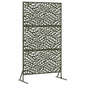vidaXL Protetor de Privacidade 100 x 50 x 180 cm A&ccedil;o Verde-Azeitona