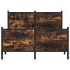 vidaXL Estrutura de cama sem colchão 120x200 cm metal carvalho fumado
