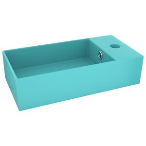 vidaXL Lavat&oacute;rio WC c/ extravasamento cer&acirc;mica verde-claro