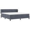 vidaXL Cama Box com colch&atilde;o Cinzento escuro 180 x 200 cm Veludo