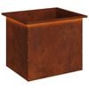 vidaXL Floreira de jardim com LED Ferro Enferrujado 50 x 60 x 48 cm