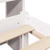 vidaXL Cama com estante sem colch&atilde;o 160x200 cm pinho maci&ccedil;o branco