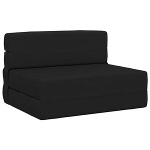 vidaXL Sof&aacute; Cama Dobr&aacute;vel Preto 70 x 72 x 60 cm Tecido