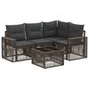 vidaXL Conjunto de Sof&aacute; de Jardim 5 unid. 4 lugar Cinza e Cinza Escuro