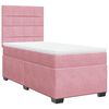 vidaXL Cama com molas/colch&atilde;o 90x190 cm veludo rosa