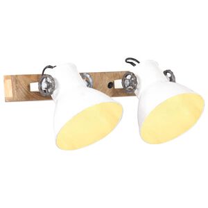 vidaXL Candeeiro de parede industrial 45x25 cm E27 branco