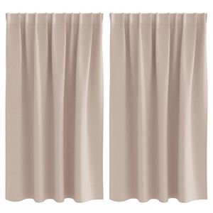 vidaXL Cortinas Blackout com Argolas 2 pcs Cinzento-acastanhado