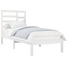 vidaXL Estrutura de cama solteiro 90x190 cm madeira maciça branco
