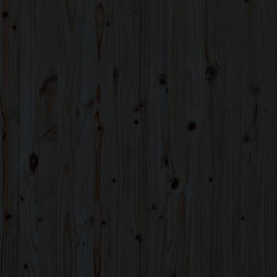 vidaXL Cabeceira de parede 106x3x91,5 cm madeira de pinho maciça preto