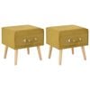 vidaXL Mesas-de-cabeceira 2 pcs 40x35x40 cm veludo mostarda