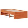 vidaXL Cama c/ estante sem colch&atilde;o 100x200cm pinho maci&ccedil;o castanho-mel