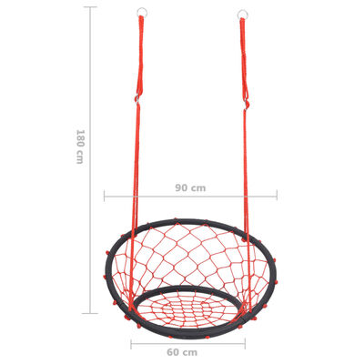 vidaXL Cadeira de baloiço em rede 60 cm