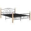 vidaXL Estrutura cama c/ cabeceira sem colch&atilde;o 140x200 cm metal preto