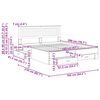 vidaXL Estrutura da Cama Branco 160 x 200 cm Madeira processada