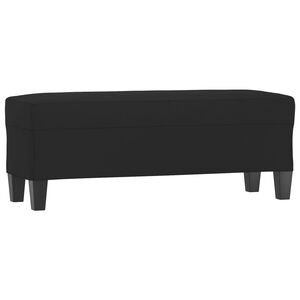 vidaXL Banco 100x35x41 cm tecido de microfibra preto