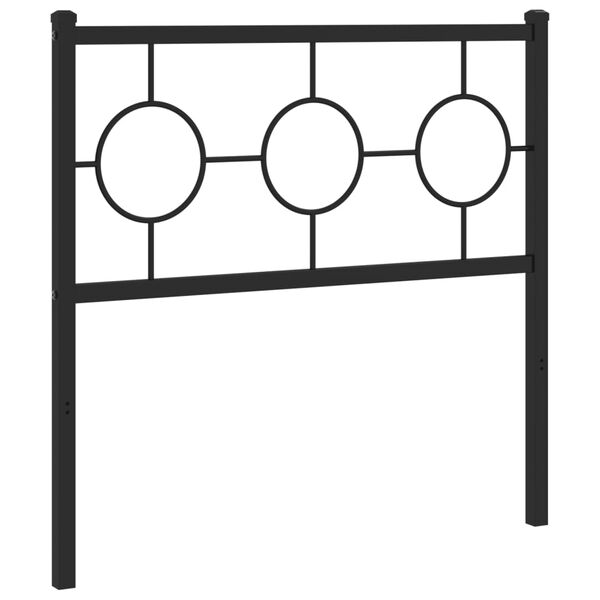 vidaXL Cabeceira de substitui&ccedil;&atilde;o 90 cm metal preto