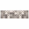 vidaXL Tapete de Cozinha Mosaico cinzento 150 x 45 cm 100% Poliamida