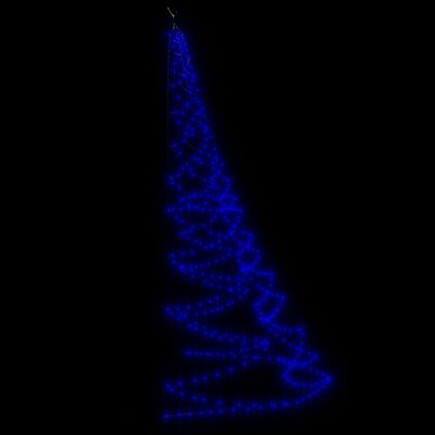 vidaXL Árvore de Natal parede 720 luzes LED 5 m int/ext azul