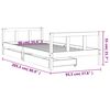 vidaXL Estrutura cama infantil c/ gavetas 90x200cm pinho maci&ccedil;o branco