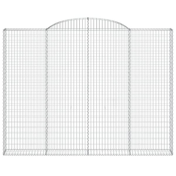 vidaXL Cestos gabi&atilde;o arqueados 7pcs 300x30x220/240cm ferro galvanizado