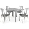 vidaXL 5 pcs conjunto de jantar MDF cinzento