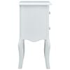 vidaXL Mesa de cabeceira 43x32x65 cm MDF branco e cinzento