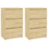vidaXL Mesas de cabeceira 2 pcs 40x29,5x64 cm pinho maci&ccedil;o