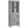 vidaXL Arm&aacute;rio alto 69,5x34x180 cm derivados de madeira sonoma cinza