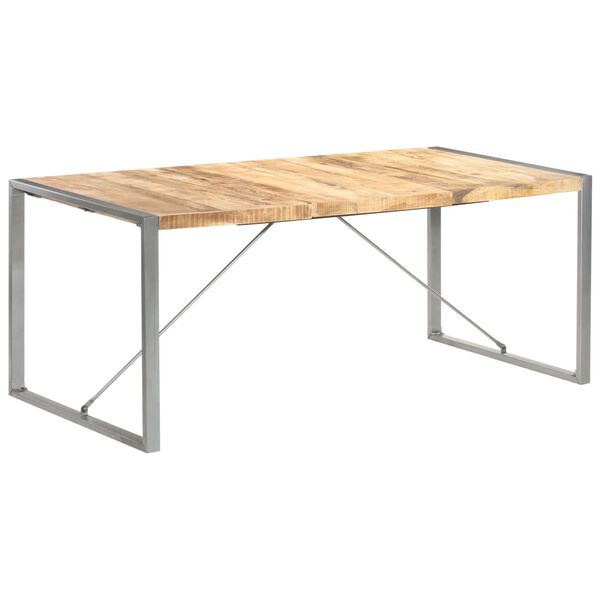 vidaXL Mesa de jantar 180x90x75 cm madeira de mangueira maciça áspera