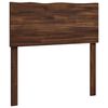 vidaXL Cabeceira com rebordo natural ROSTOCK Marrom Escuro 75 cm