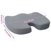 vidaXL Almofada assento Cinzento 47 x 37 x 8 cm Espuma de Mem&oacute;ria