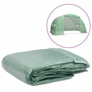 vidaXL Cobertura de substitui&ccedil;&atilde;o p/ estufas 8 m&sup2; 400x200x200 cm verde