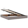vidaXL Cama com arruma&ccedil;&atilde;o e colch&atilde;o Cinzento-acastanhado 200 x 200 cm