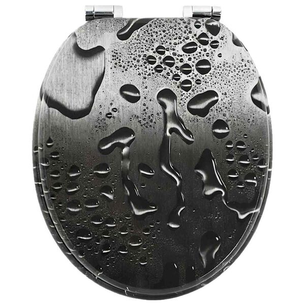 vidaXL Assento de Sanit&aacute;rio com Fechamento Suave Cinzento 44 x 38 cm