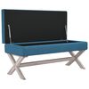 vidaXL Banco de arrumação 110x45x49 cm veludo azul