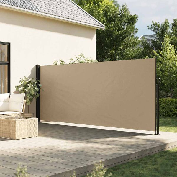 vidaXL Toldo lateral retr&aacute;til 160x600 cm bege