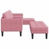 vidaXL Conjunto de Sof&aacute;s com almofada 2 pcs Rosa Poli&eacute;ster