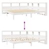 vidaXL Cama com estante sem colch&atilde;o 180x200 cm pinho maci&ccedil;o branco