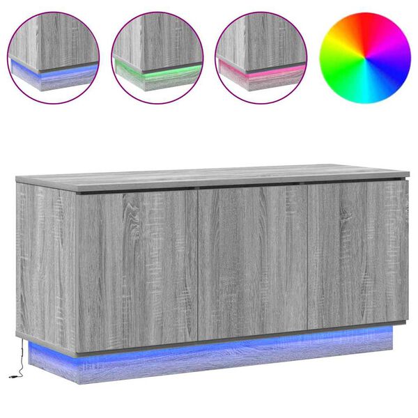 vidaXL Gabinete para TV Cinza Sonoma 100 x 38 x 49 cm