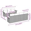 vidaXL Conjunto de Sofá de Jardim com almofada 8 pcs Cinzeto vime PE