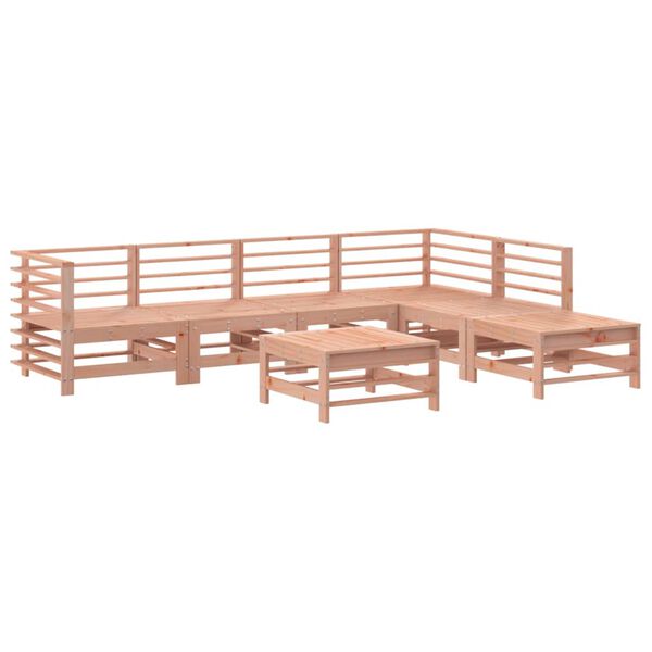 vidaXL 7 pcs conjunto lounge de jardim madeira de douglas maci&ccedil;a