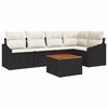 vidaXL Conjunto de Sof&aacute; de Jardim 6 unid. Preto vime PE