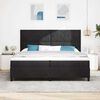 vidaXL Cama Box com colch&atilde;o com cabeceira Preto 200 x 200 cm tecido