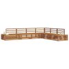 vidaXL Conjunto de Sof&aacute;s para Exterior 6 Pe&ccedil;a Natural